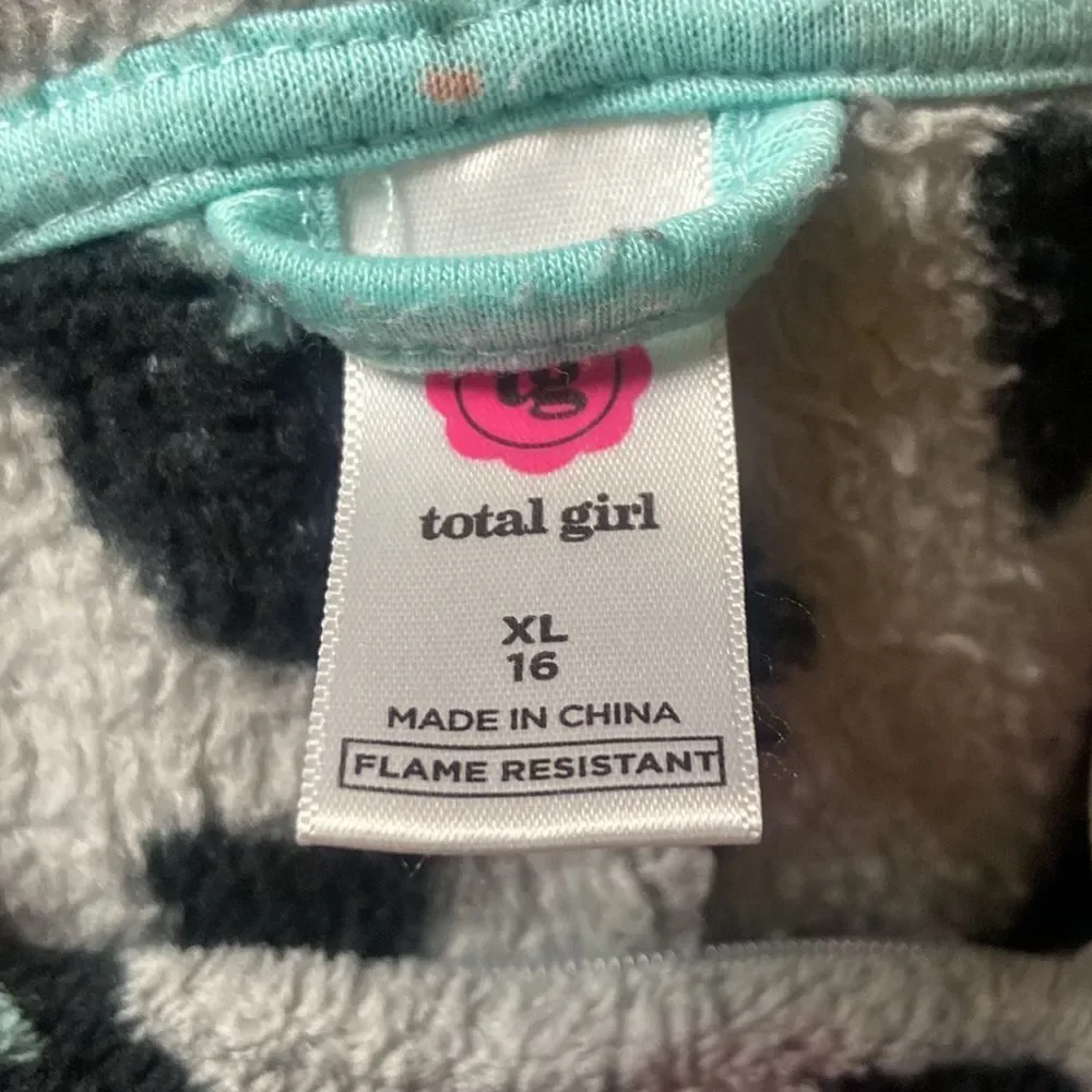 Total Girl Leopard Print Pijamas Junior Size XL 16